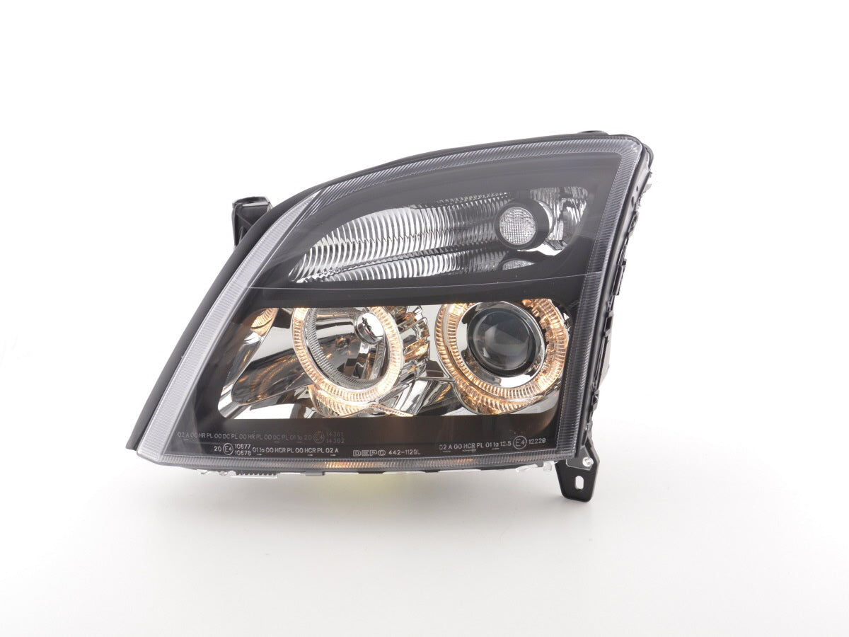 Scheinwerfer Set Angel Eyes Opel Vectra C 02-04 schwarz Scheinwerfer Set Angel Eyes Opel Vectra C 02-04 schwarz